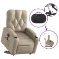 Fauteuil inclinable de massage électrique cappuccino similicuir