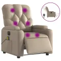 Fauteuil de massage inclinable électrique cappuccino similicuir