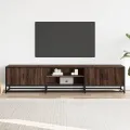 Meuble TV chêne marron 180x35x41 cm bois d'ingénierie