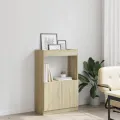 Buffet haut chêne sonoma 63x33x100 cm bois d'ingénierie