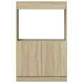 Buffet haut chêne sonoma 63x33x100 cm bois d'ingénierie