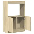 Buffet haut chêne sonoma 63x33x100 cm bois d'ingénierie