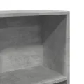 Bibliothèque gris béton 60x24x143 cm bois d'ingénierie