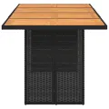 Table de jardin et dessus en bois d'acacia noir résine tressée