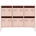 Buffet rose 101,5x39x73,5 cm acier laminé à froid