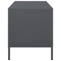 Meuble TV anthracite 101,5x39x43,5 cm acier laminé à froid