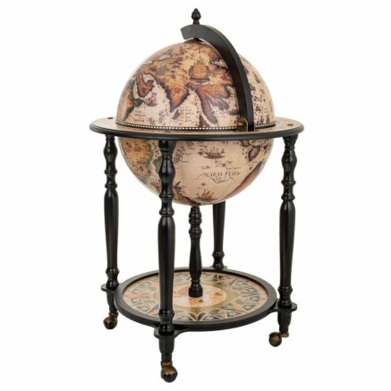 Globo Terraqueo Alexandra House Living Blanco Marrón 60 x 95 x 60 cm 2