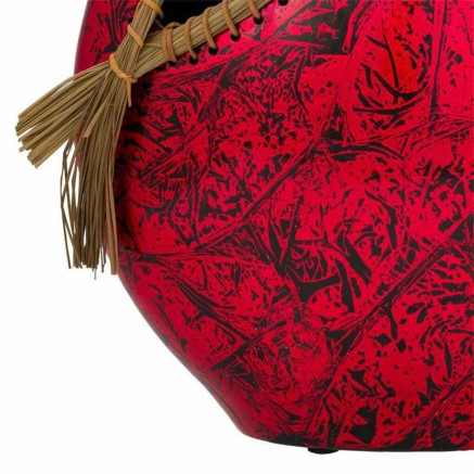 Vaas Alexandra House Living Zwart Rood Keramisch 14 x 36 x 35 cm 2