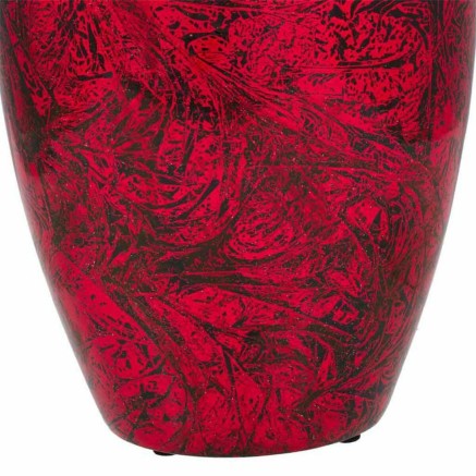 Vaso Alexandra House Living Nero Rosso Ceramica 17 x 48 x 28 cm 2
