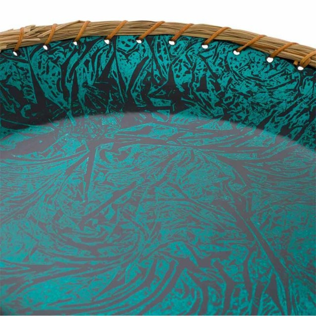 Centre de Table Alexandra House Living Bleu Noir Argenté Céramique 3