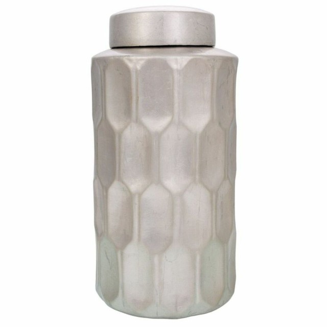 Vaso Alexandra House Living Argentato Ceramica 18 x 37 x 18 cm