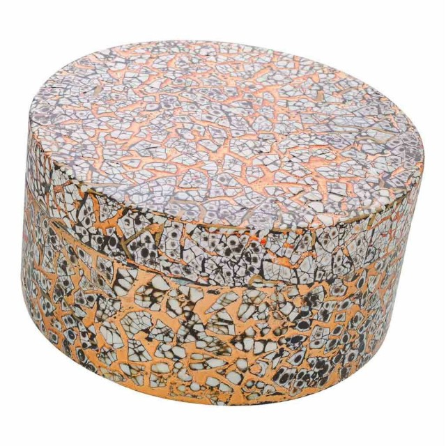 Dekorative Box Alexandra House Living Gold aus Keramik Holz MDF 20 x 1