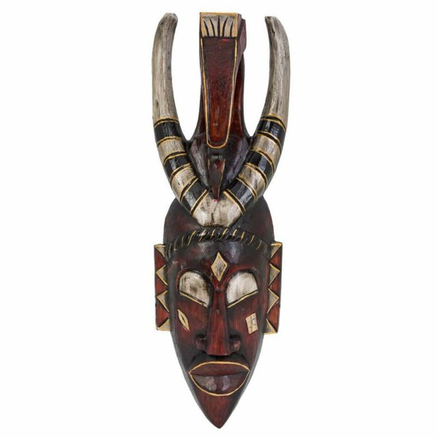 Figurine Décorative Alexandra House Living Noir Bois Masque 6 x 50 x