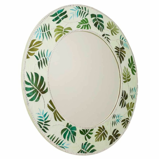 Wall mirror Alexandra House Living Green 80 x 2 x 80 cm Circle
