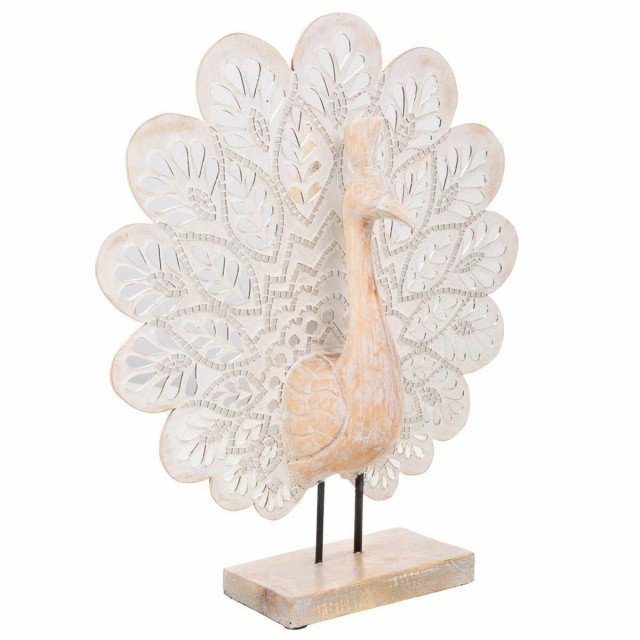 Figura Decorativa Alexandra House Living Natural Pavo real 53 x 12 x 4