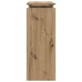 Table console chêne artisanal 80x30x80 cm bois d'ingénierie