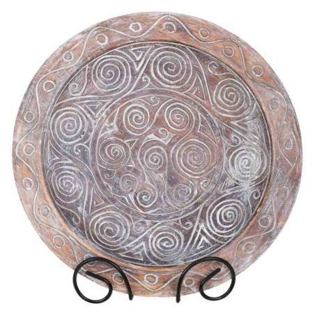 Centerpiece Alexandra House Living White Brown Wood 4 x 34 x 34 cm