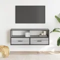 Meuble TV sonoma gris 100x31x39,5 cm bois d'ingénierie et métal