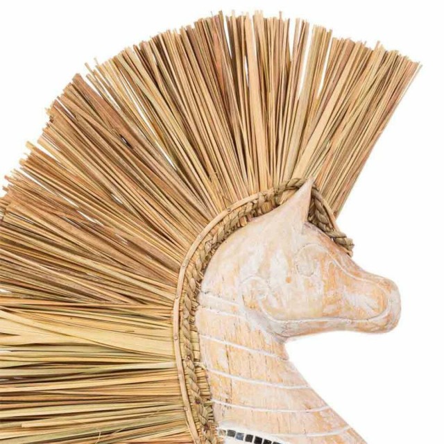 Statua Decorativa Alexandra House Living Nero Naturale Cavallo 52 x 10