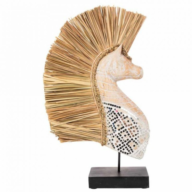 Deko-Figur Alexandra House Living Schwarz natürlich Pferd 52 x 10 x 3