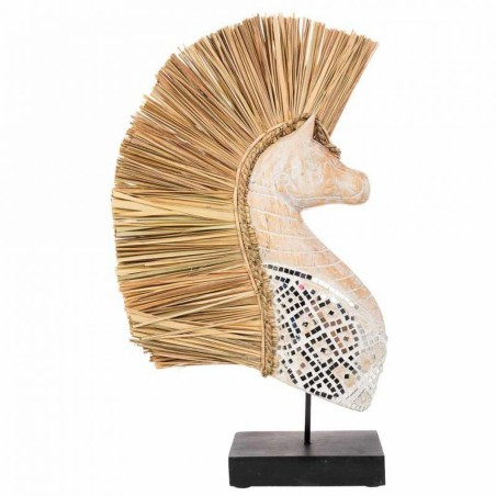 Figura Decorativa Alexandra House Living Negro Natural Caballo 52 x 10