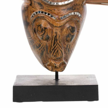 Figura Decorativa Alexandra House Living Marrón Máscara 50 x 12 x 38