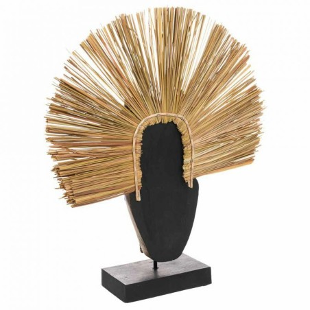 Figura Decorativa Alexandra House Living Marrón Máscara 50 x 12 x 38