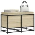 Boîte de rangement avec couvercle chêne sonoma bois ingénierie