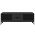 Table basse noir 100x57x35 cm bois d'ingénierie et métal