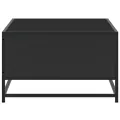Table basse noir 100x57x35 cm bois d'ingénierie et métal