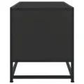 Meuble TV noir 80x34,5x40 cm bois d'ingénierie et métal