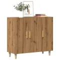 Buffet chêne artisanal 90x34x80 cm bois d'ingénierie