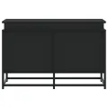 Boîte de rangement avec couvercle noir bois d'ingénierie