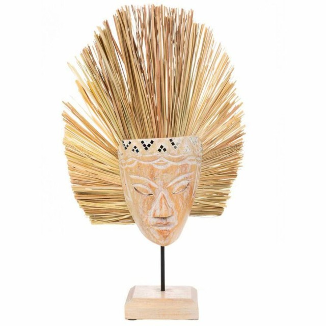 Decoratieve figuren Alexandra House Living Natuurlijk Masker 53 x 13 x