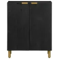 Buffet noir 60x33x75 cm bois d'ingénierie