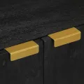 Buffet noir 60x33x75 cm bois d'ingénierie