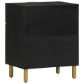 Table de chevet noir 50x33x60 cm bois d'ingénierie