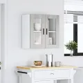 Armoire murale de cuisine avec porte en verre Porto sonoma gris