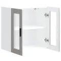 Armoire murale de cuisine avec porte en verre Porto sonoma gris