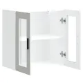 Armoire murale de cuisine avec porte en verre Porto blanc