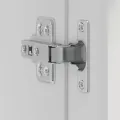 Armoire murale cuisine avec porte en verre Porto blanc brillant