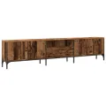 Meuble TV avec tiroir vieux bois 200x25x44 cm bois d'ingénierie