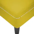 Fauteuil long avec coussin et accoudoir droit jaune velours
