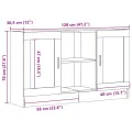 Buffet chêne artisanal 120x30,5x70 cm bois d'ingénierie
