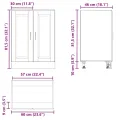 Armoire de cuisine Porto blanc bois d'ingénierie