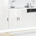Meuble bas pour évier Porto blanc brillant 80x46x81,5 cm