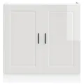 Meuble bas pour évier Porto blanc brillant 80x46x81,5 cm