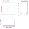 Meuble bas pour évier Porto blanc brillant 80x46x81,5 cm