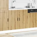 Meuble bas pour évier Porto chêne artisanal bois ingénierie