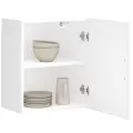 Armoire murale de cuisine Porto blanc bois d'ingénierie